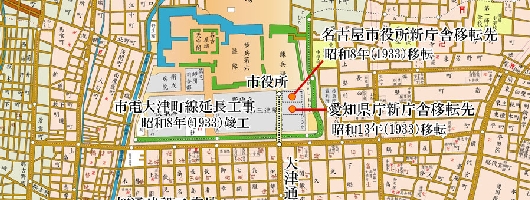 市役所･県庁移転先地図