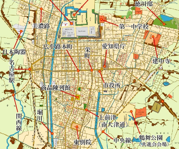 明治43年(1910)頃の名古屋 