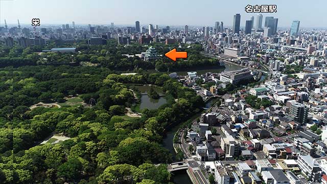 名古屋城位置