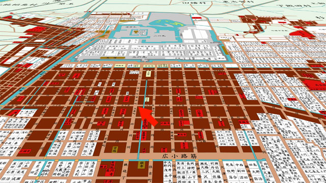 江戸後期の名古屋城下図を拡大