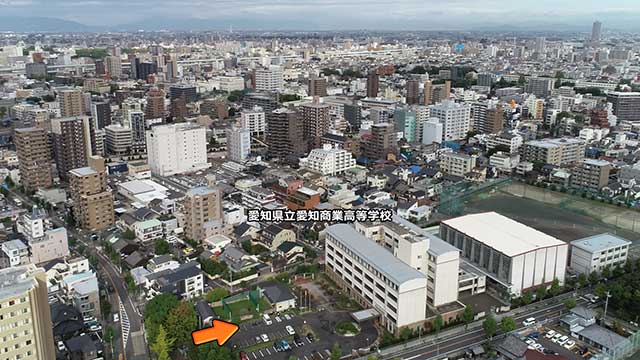 愛知県立明倫中学校位置