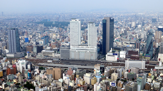 現在の風景 名古屋駅周辺駅西から撮影-名古屋市広報課提供