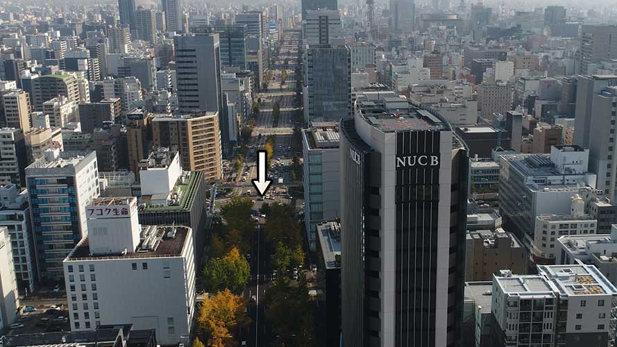 現在の風景 桜通伏見交差点付近