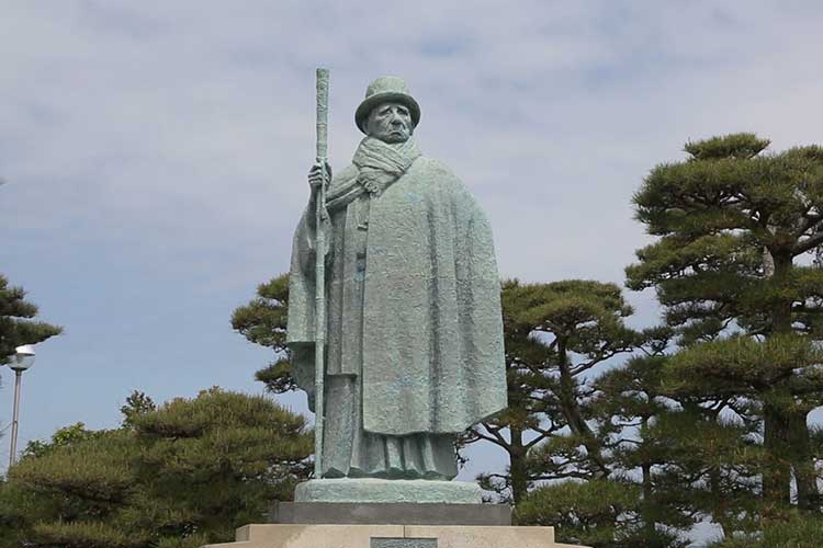 The statue of Mikimoto Kokichi