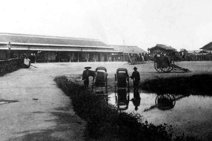 開業当時の名古屋駅(明治19年笹島)