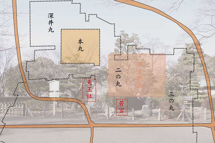  名古屋城築城前の位置 