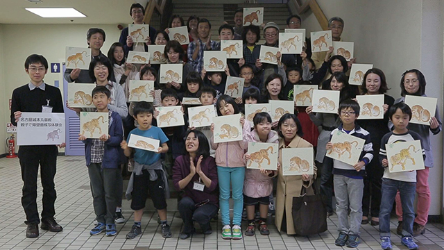 親子で障壁画模写体験会