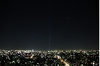 東山スカイタワーから見たスペクトラナゴヤ. 25日. 池田亮司《spectra[nagoya]》