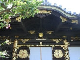 栄国寺 本堂。随所に金装飾がみられる