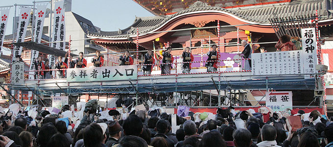 Network2010 ： 2月 節分･雪･梅 （写真は2011年2月3日の大須観音節分会）