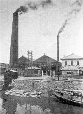 明治34年（1901）に建設された水主町（かこまち）火力発電所
