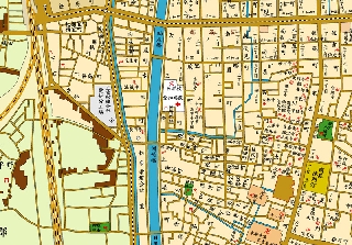 明治43年の洲崎橋周辺地図