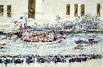 堀川開削の理由や、大正・昭和期の写真に写る堀川など豊富な画像で堀川の変遷を紹介。