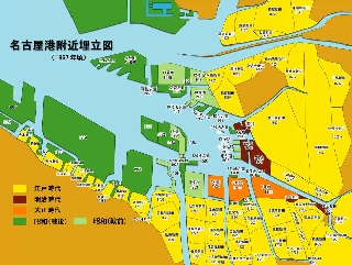 名古屋港の埋立遷移図