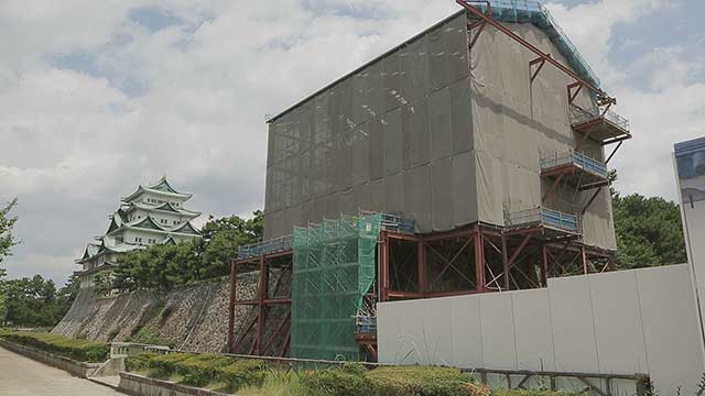 西南隅櫓保存修理工事現場見学会」