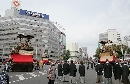 栄交差点で山車揃え（名古屋まつり2008）