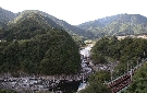 木曽八景の1つ寝覚の床（長野県上松町）