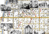 昭和初頭の広小路（広小路本町～新栄町）※地図は昭和8年住宅地図
